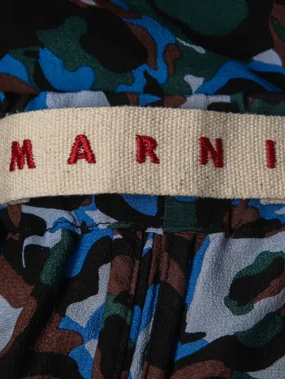 Pre-owned Marni Abstract-print Silk Trousers