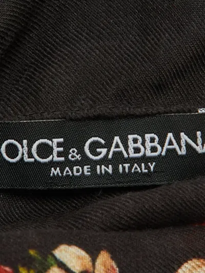 Pre-owned Dolce & Gabbana Floral-pattern Silk Scarf