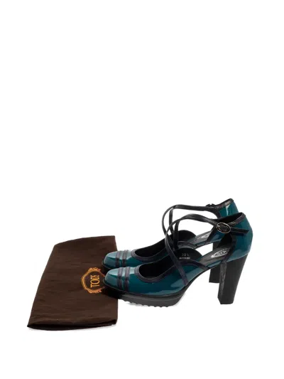 Pre-owned Tod's 100mm Patent-leather Buckled Pumps