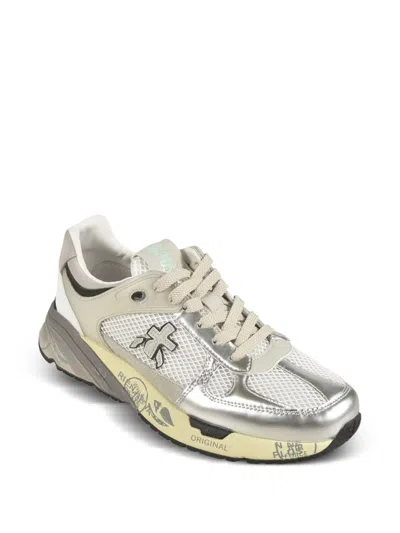 Premiata Mased Metallic-panel Sneakers In Multi