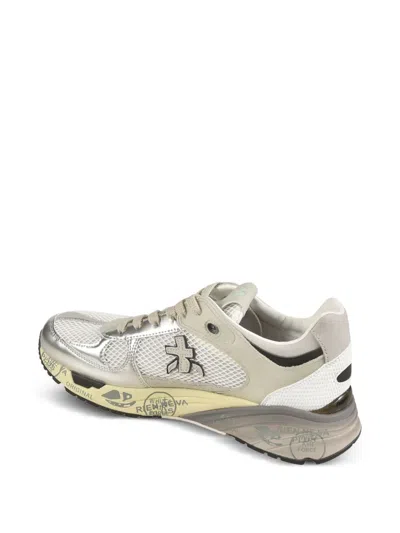 Premiata Mased Metallic-panel Sneakers In Multi