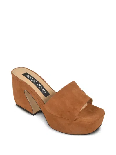 Sergio Rossi Chunky-heel Suede Mules