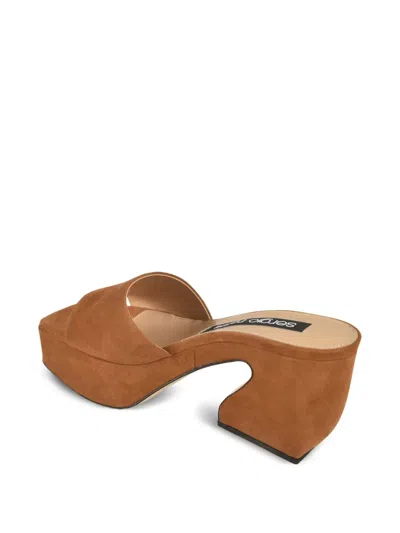Sergio Rossi Chunky-heel Suede Mules