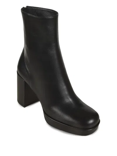 Sergio Rossi 75mm Zip-detail Platform Ankle Boots In Black