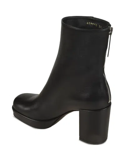 Sergio Rossi 75mm Zip-detail Platform Ankle Boots In Black