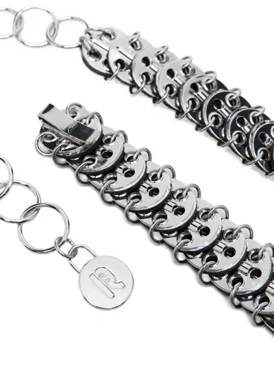 Rabanne Silver Classic Belt In Metallic