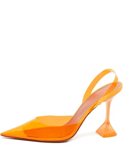 Pre-owned Amina Muaddi 105mm Holli Slingback Pumps