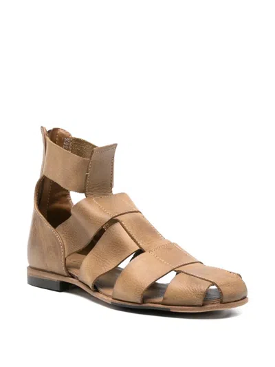 Shoto Leather Zipped Sandals