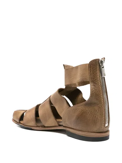 Shoto Leather Zipped Sandals