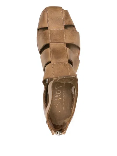 Shoto Leather Zipped Sandals