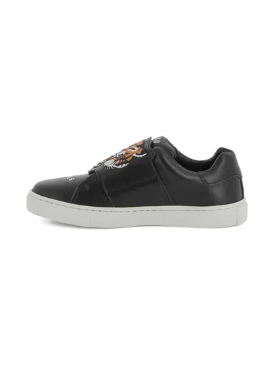 Kenzo Tiger-head Strap Sneakers In Black