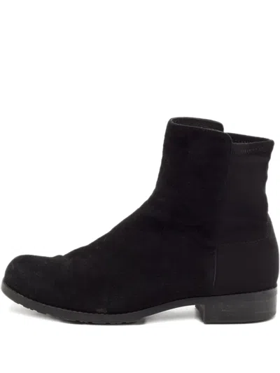 Pre-owned Stuart Weitzman Suede Round-toe Ankle Boots