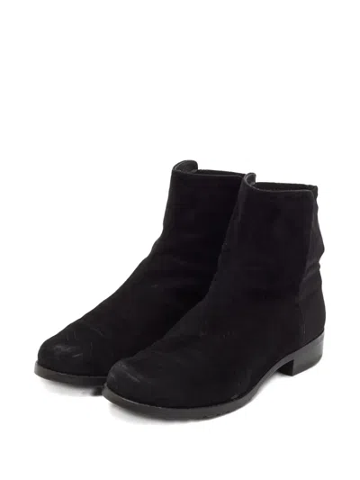 Pre-owned Stuart Weitzman Suede Round-toe Ankle Boots