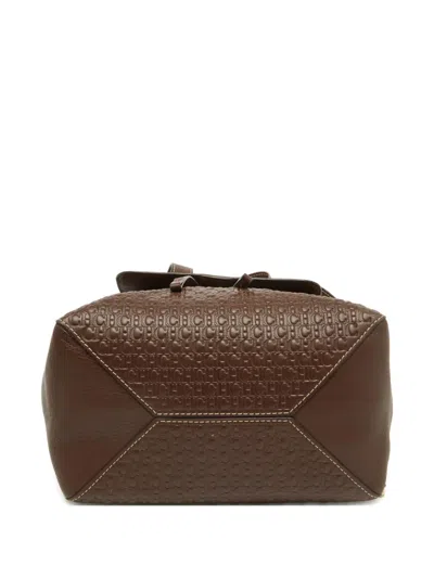 Pre-owned Carolina Herrera Vintage Monogram Flap Backpack