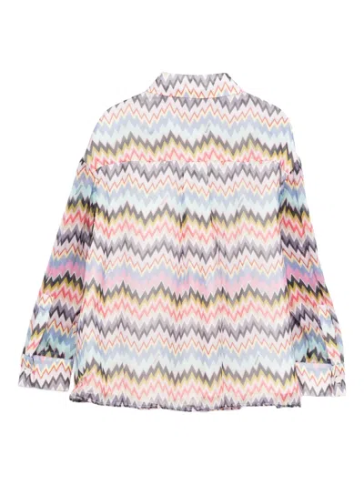 Missoni Zigzag-print Shirt In Gray