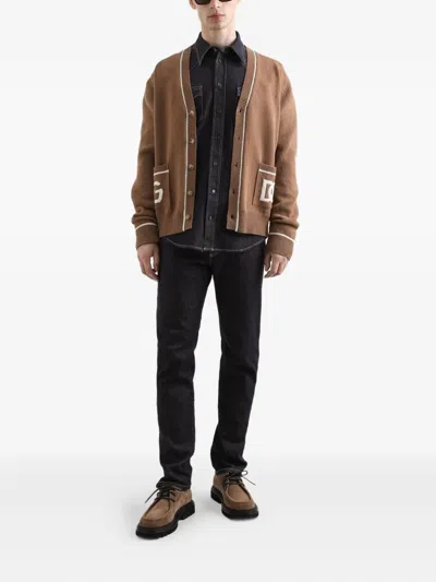 Dolce & Gabbana Denim Western Shirt In Black