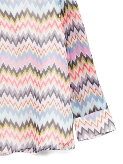 Missoni Zigzag-print Shirt In Gray