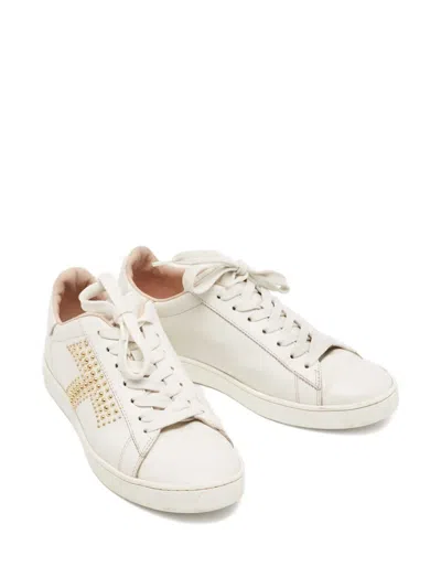 Pre-owned Tod's Vintage Leather Studded Sneakers