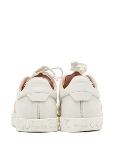 Pre-owned Tod's Vintage Leather Studded Sneakers
