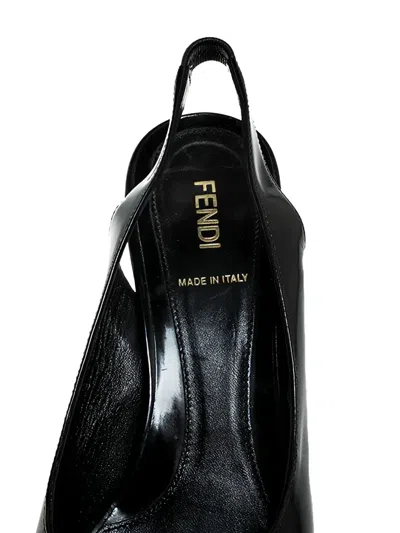 Pre-owned Fendi 100mm Bow-detail Slingback Sandals