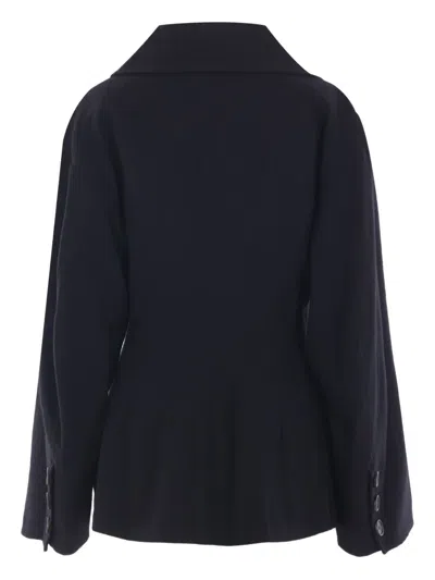Yohji Yamamoto Double-breasted Buttoned Jacket In Black