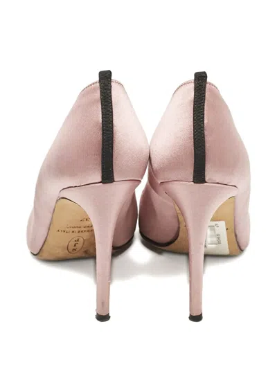Pre-owned Sjp By Sarah Jessica Parker 80mm Crystal-buckle Satin Pumps