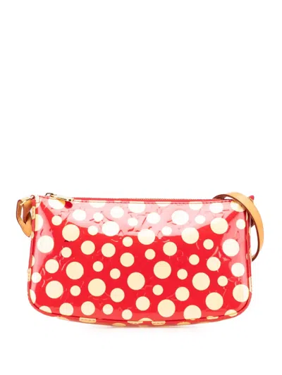 Pre-owned Louis Vuitton 2012 Yayoi Kusama Monogram Vernis Dots Infinity Pochette Accessoires Shoulder Bag