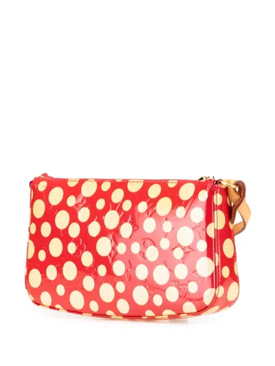 Pre-owned Louis Vuitton 2012 Yayoi Kusama Monogram Vernis Dots Infinity Pochette Accessoires Shoulder Bag
