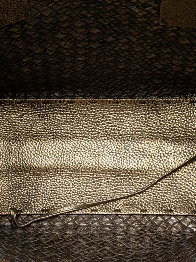 Pre-owned Bottega Veneta 2000-2007 Medium Lambskin Intreccio Cabat Tote Bag
