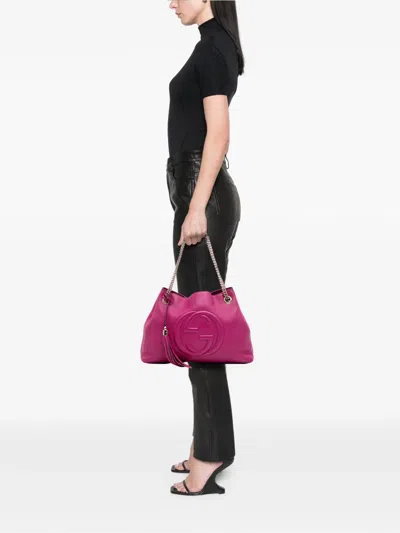 Pre-owned Gucci 2016-2025 Medium Leather Soho Chain Tote Bag