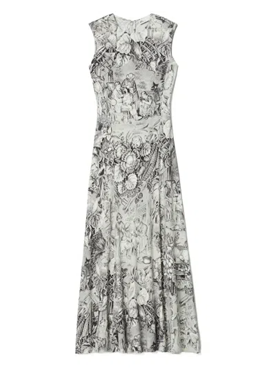Tory Burch Printed Jersey Sleeveless Dress In Multi
