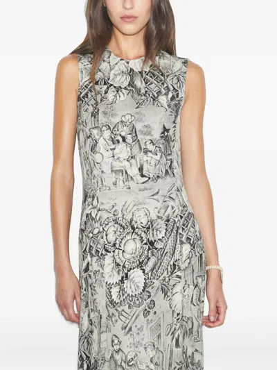 Tory Burch Printed Jersey Sleeveless Dress In Multi