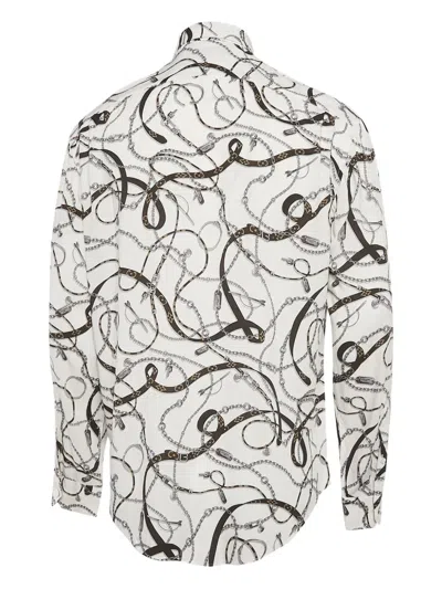 Pre-owned Louis Vuitton Chain And Belt-print Shirt