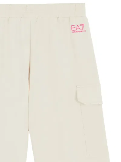 Emporio Armani Logo-patch Cargo Trousers In Neutral