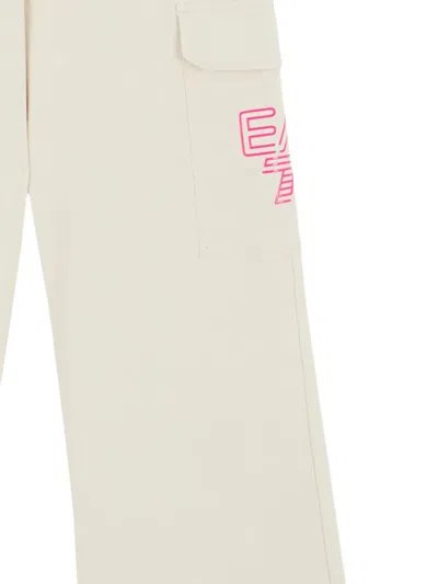 Emporio Armani Logo-patch Cargo Trousers In Neutral