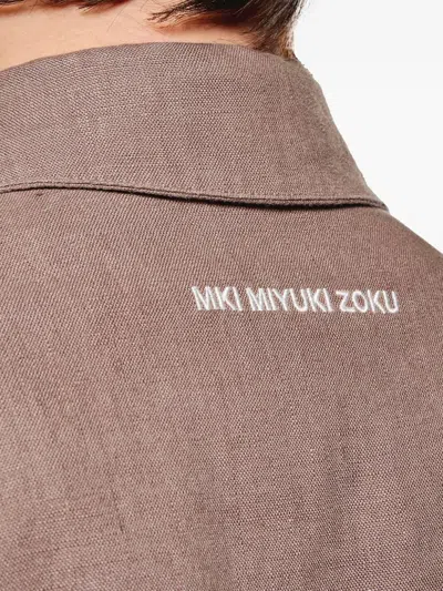 Mki Miyuki Zoku Button-down Shirt In Brown