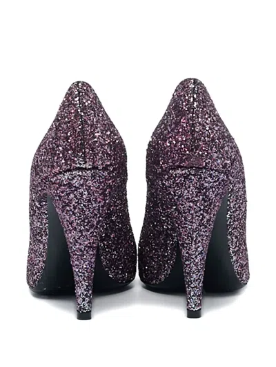 Pre-owned Saint Laurent Glitter Pointed-toe Pumps