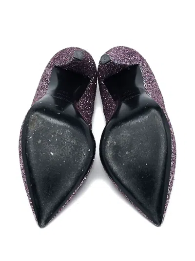 Pre-owned Saint Laurent Glitter Pointed-toe Pumps