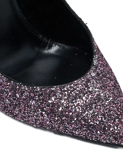 Pre-owned Saint Laurent Glitter Pointed-toe Pumps