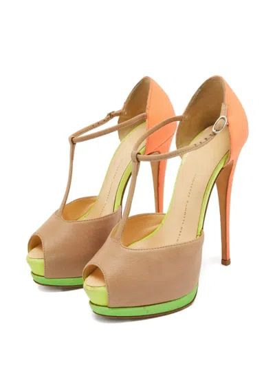 Pre-owned Giuseppe Zanotti Vintage 110mm T-strap Platform Sandals