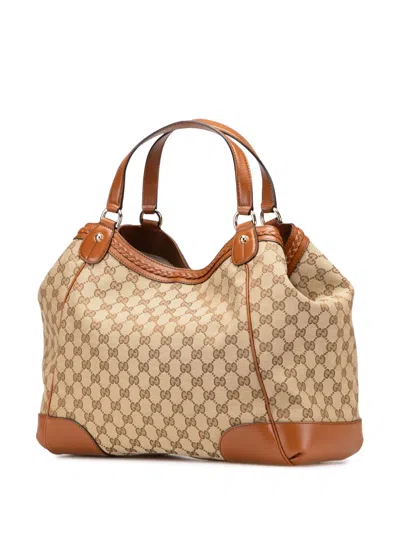 Pre-owned Gucci 2000-2015 Medium Gg Canvas Brick Lane Tote Bag