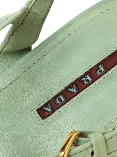 Pre-owned Prada 60mm Leather Wedge Sandals