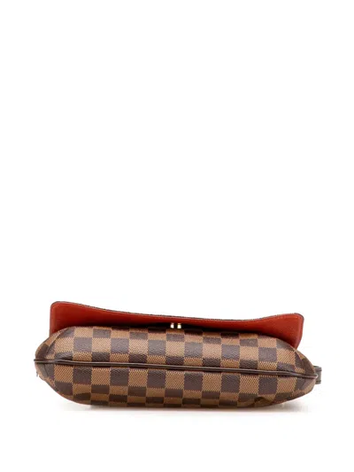 Pre-owned Louis Vuitton 2004 Damier Ebene Musette Tango Long Strap Crossbody Bag
