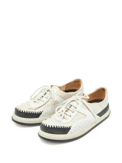 Pre-owned Bottega Veneta Leather Woven Sneakers