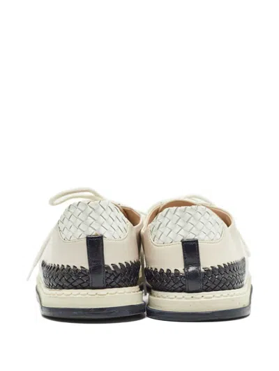 Pre-owned Bottega Veneta Leather Woven Sneakers