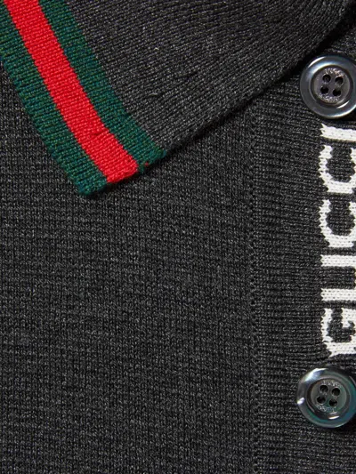 Gucci Silk Cotton Polo Shirt With Web