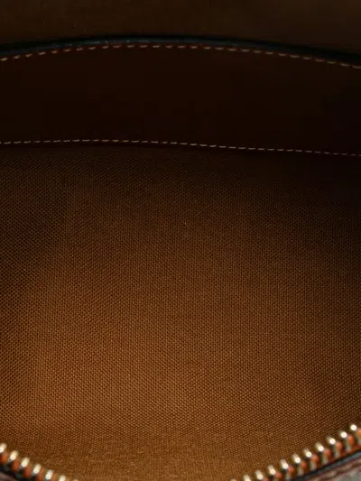 Pre-owned Celine 2019 Triomphe Coated Canvas Clutch On Chain Crossbody Bag