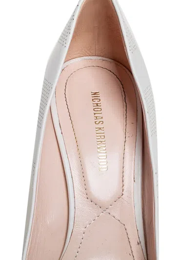 Pre-owned Nicholas Kirkwood 65mm Perforated-geometric Pumps