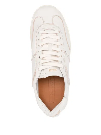 Lemargo Perforated-leather Lace-up Sneakers In Neutral