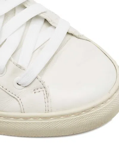 Pre-owned Moncler Vintage Ryegrass Stripe-detail Leather Sneakers